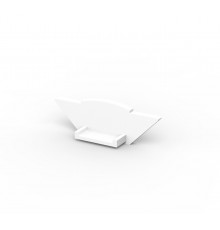 2m white E3F Flush 45° Surfaced Corner LED aluminium extrusion diffuser 2m white E3F Flush 45° Surfaced Corner LED aluminium extrusion diffuser