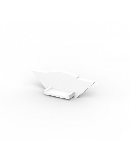 2m E3F White 45° Corner LED Profile - Flush Mount 2m E3F White 45° Corner LED Profile - Flush Mount