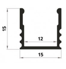 2m white painted EH2 LED Aluminium high U-profile with diffuser 2m white painted EH2 LED Aluminium high U-profile with diffuser