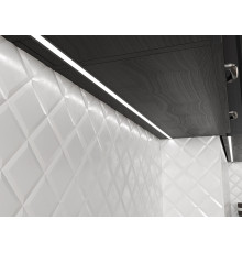 1m silver anodized recessed E1 LED aluminium extrusion with diffuser 1m silver anodized recessed E1 LED aluminium extrusion with diffuser