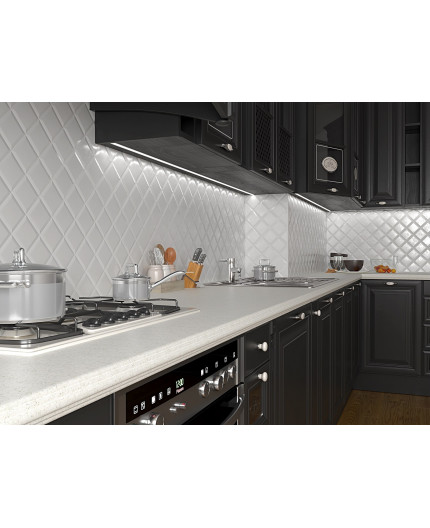 1m black painted recessed E1 LED aluminium extrusion with diffuser 1m black painted recessed E1 LED aluminium extrusion with diffuser