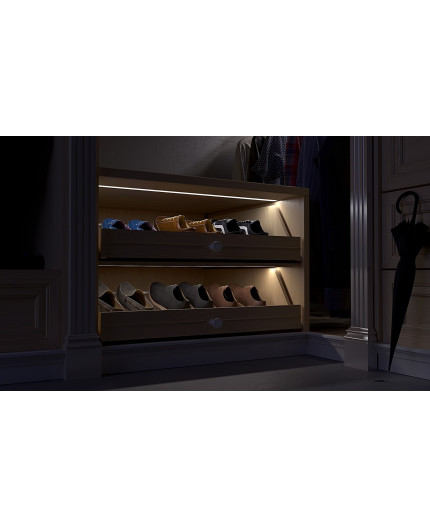 1m silver anodized EH1 recessed LED aluminium extrusion with diffuser 1m silver anodized EH1 recessed LED aluminium extrusion with diffuser