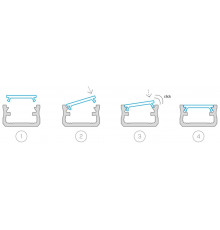 KL1, K1, KH1, KL2, K2, KH2, K3 2m extra diffuser / cover for LED profile KL1, K1, KH1, KL2, K2, KH2, K3 2m extra diffuser / cover for LED profile