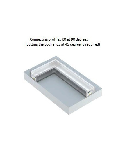K0 mini LED plain aluminium extrusions, 1m, with diffuser K0 mini LED plain aluminium extrusions, 1m, with diffuser