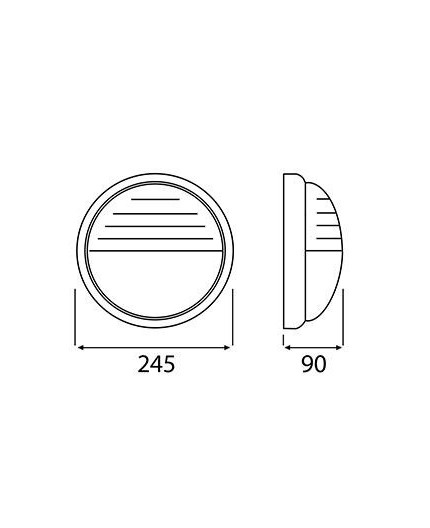 16W 4000K 1600lm VISTA Wall Bulkhead LED Light Lamp IP44, glass cover, decorative eyelid 16W 4000K 1600lm VISTA Wall Bulkhead LED Light Lamp IP44, glass cover, decorative eyelid
