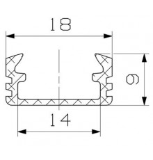 P2 LED profile 2m / 2000mm surface extrusion, anodized aluminium, black, plus diffuser P2 LED profile 2m / 2000mm surface extrusion, anodized aluminium, black, plus diffuser