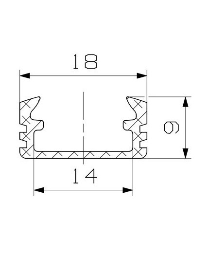 P2 LED profile 2m / 2000mm surface extrusion, anodized aluminium, black, plus diffuser P2 LED profile 2m / 2000mm surface extrusion, anodized aluminium, black, plus diffuser