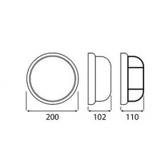 5W 4000K 570lm 12V/24V SMART GRILL Ceiling / Wall Bulkhead LED Light Lamp, IP44, glass cover, plastics cage 5W 4000K 570lm 12V/24V SMART GRILL Ceiling / Wall Bulkhead LED Light Lamp, IP44, glass cover, plastics cage