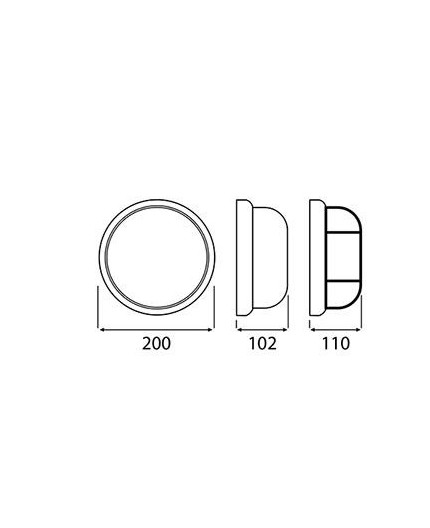 5W 4000K 570lm 12V/24V SMART GRILL Ceiling / Wall Bulkhead LED Light Lamp, IP44, glass cover, plastics cage 5W 4000K 570lm 12V/24V SMART GRILL Ceiling / Wall Bulkhead LED Light Lamp, IP44, glass cover, plastics cage