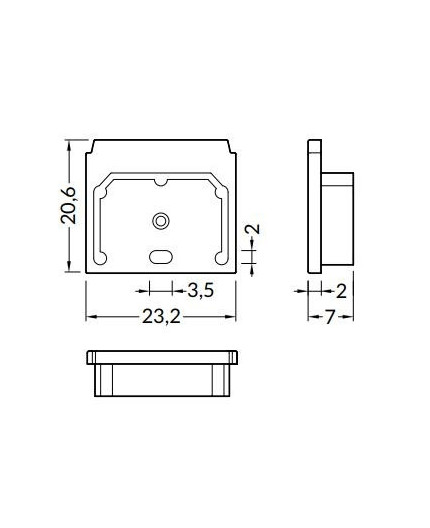 2m Plaster-in LED profile C3M (raw ALU) for plaster boards with cover 2m Plaster-in LED profile C3M (raw ALU) for plaster boards with cover
