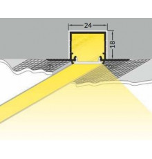 3m Plaster-in LED profile C3M (raw ALU) for plaster boards with cover 3m Plaster-in LED profile C3M (raw ALU) for plaster boards with cover