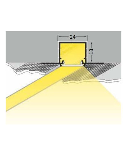 3m Plaster-in LED profile C3M (raw ALU) for plaster boards with cover 3m Plaster-in LED profile C3M (raw ALU) for plaster boards with cover