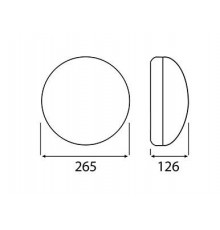 20W 4000K 2000lm ROND Ceiling / Wall Bulkhead LED Light Lamp IP44 IK10 20W 4000K 2000lm ROND Ceiling / Wall Bulkhead LED Light Lamp IP44 IK10