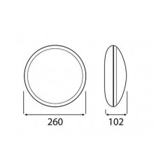 20W 4000K 1200lm YORK Ceiling / Wall Bulkhead LED Light Lamp IP65 IK10 20W 4000K 1200lm YORK Ceiling / Wall Bulkhead LED Light Lamp IP65 IK10