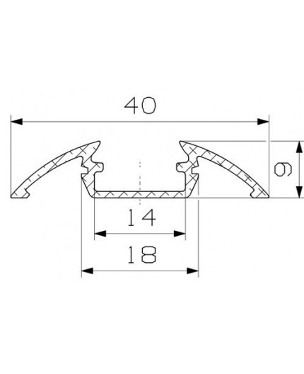 P4 LED profile 2m / 2000mm surface aluminium extrusion, wood wenge effect, with diffuser P4 LED profile 2m / 2000mm surface aluminium extrusion, wood wenge effect, with diffuser