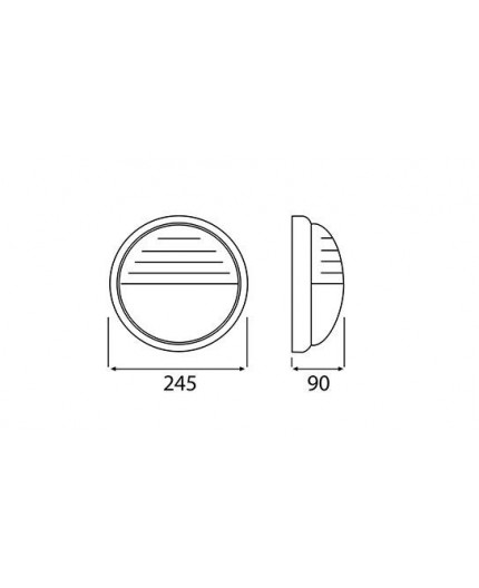 VISTA Wall Bulkhead Light Lamp, ES / E27, max. 60W, IP44, glass cover, decorative eyelid VISTA Wall Bulkhead Light Lamp, ES / E27, max. 60W, IP44, glass cover, decorative eyelid