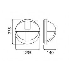 EYE Wall Bulkhead Light Lamp, ES / E27, max. 100W IP44, IK10, polycarbonate cover, decorative eyelid EYE Wall Bulkhead Light Lamp, ES / E27, max. 100W IP44, IK10, polycarbonate cover, decorative eyelid