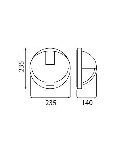 EYE Wall Bulkhead Light Lamp, ES / E27, max. 100W IP44, IK10, polycarbonate cover, decorative eyelid EYE Wall Bulkhead Light Lamp, ES / E27, max. 100W IP44, IK10, polycarbonate cover, decorative eyelid