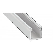 Sample of white KH2 LED aluminium extrusion, white, painted, diffuser