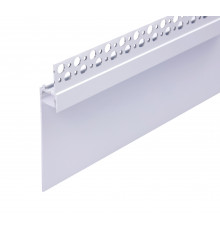 1m Plaster-in LED profile DW1 for ceiling and drywall, opal cover