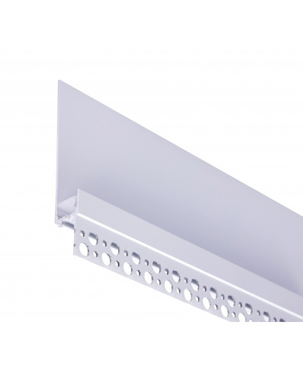 1m Plaster-in LED profile DW1 for ceiling and drywall, opal cover