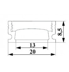 P5 recessed LED profile, 1m, raw aluminium, plus special diffuser P5 recessed LED profile, 1m, raw aluminium, plus special diffuser