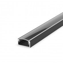 Sample of E2 black painted LED Aluminium U-profile with diffuser Sample of E2 black painted LED Aluminium U-profile with diffuser