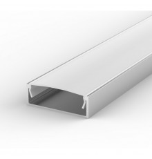 Sample of EW2 silver anodized LED Aluminium U-profile with diffuser