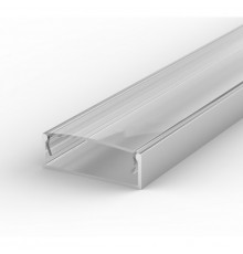 Sample of EW2 silver anodized LED Aluminium U-profile with diffuser Sample of EW2 silver anodized LED Aluminium U-profile with diffuser