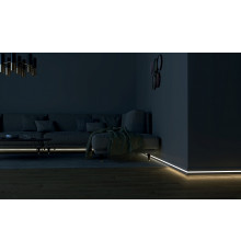 Sample of ESB1 paintable LED aluminium white skirting board milky diffuser Sample of ESB1 paintable LED aluminium white skirting board milky diffuser