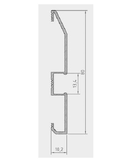 Sample of ESB1 paintable LED aluminium white skirting board milky diffuser Sample of ESB1 paintable LED aluminium white skirting board milky diffuser