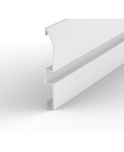 Sample of ESB1 paintable LED aluminium white skirting board milky diffuser Sample of ESB1 paintable LED aluminium white skirting board milky diffuser