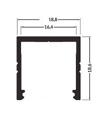 LED profile SMART16 BC3/U4 anod. LED profile SMART16 BC3/U4 anod.