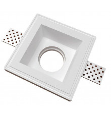 Square - Gypsum Plaster-In Recessed Baffled Ceiling Downlight, GU10 Square - Gypsum Plaster-In Recessed Baffled Ceiling Downlight, GU10