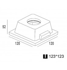 Square - Gypsum Plaster-In Recessed Baffled Ceiling Downlight, GU10 Square - Gypsum Plaster-In Recessed Baffled Ceiling Downlight, GU10