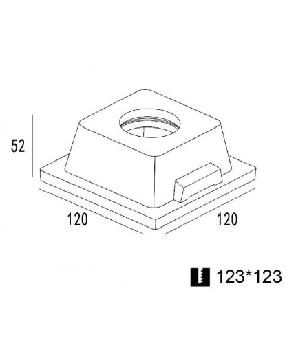 Square - Gypsum Plaster-In Recessed Baffled Ceiling Downlight, GU10 Square - Gypsum Plaster-In Recessed Baffled Ceiling Downlight, GU10
