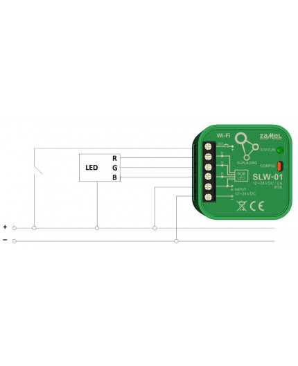 SLW-01 Wi-Fi RGB LED lights control module, Supla SLW-01 Wi-Fi RGB LED lights control module, Supla