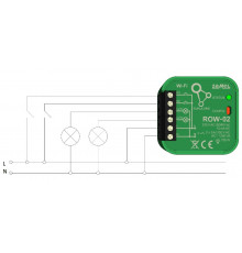 ROW-02 Power socket and lights control module, Wi-Fi 2-channels, Supla ROW-02 Power socket and lights control module, Wi-Fi 2-channels, Supla