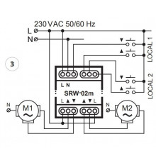 SRW-02m Wi-Fi 2-channels roller blind control module, Supla SRW-02m Wi-Fi 2-channels roller blind control module, Supla