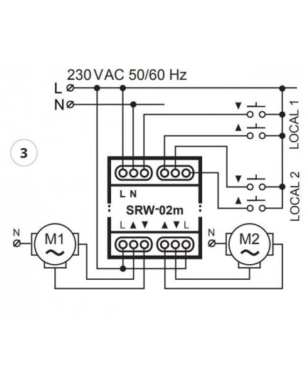 SRW-02m Wi-Fi 2-channels roller blind control module, Supla SRW-02m Wi-Fi 2-channels roller blind control module, Supla