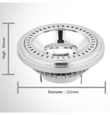 15W AR111 G53 12V LED Spot Lamp 2700K (Warm White), CRI90+ 20 Degree 15W AR111 G53 12V LED Spot Lamp 2700K (Warm White), CRI90+ 20 Degree