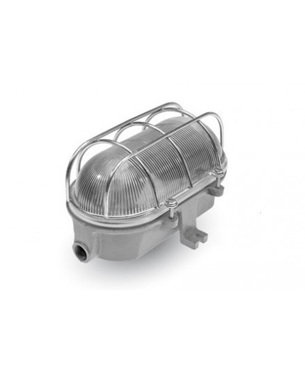 OVAL 200, ES / E27, Bulkhead Light Lamp, IP54, cast iron, steel cage, glass cover OVAL 200, ES / E27, Bulkhead Light Lamp, IP54, cast iron, steel cage, glass cover