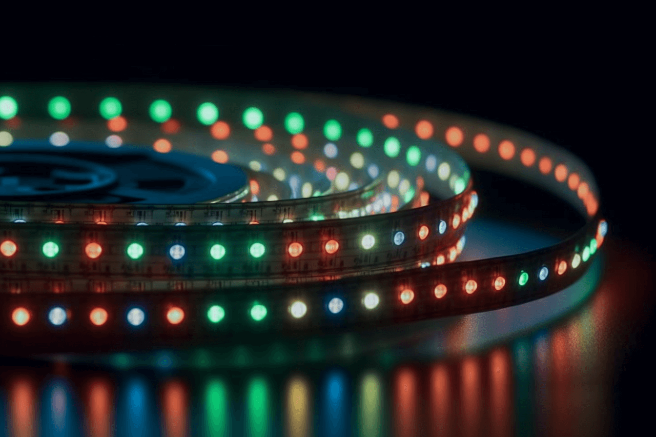 led strip lights in different colours