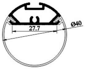 R3 LED tube profile