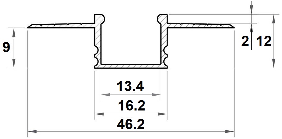 CAL13 Plaster-in LED Profile