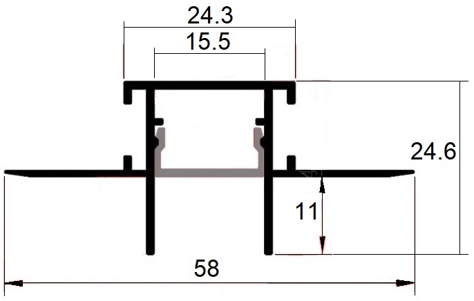 CAL15 Plater-In LED Profile